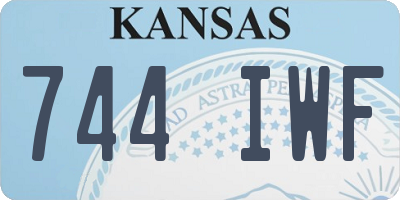 KS license plate 744IWF