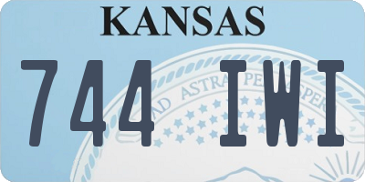 KS license plate 744IWI