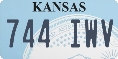 KS license plate 744IWV