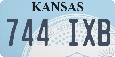 KS license plate 744IXB