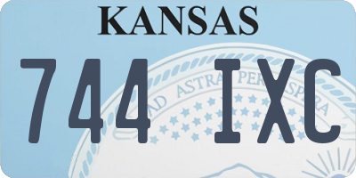 KS license plate 744IXC