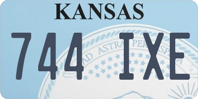 KS license plate 744IXE