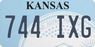 KS license plate 744IXG