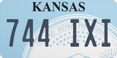 KS license plate 744IXI
