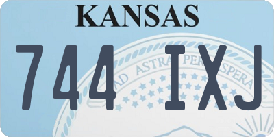 KS license plate 744IXJ