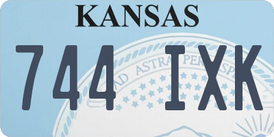 KS license plate 744IXK