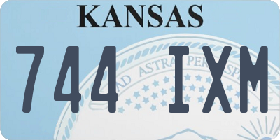 KS license plate 744IXM