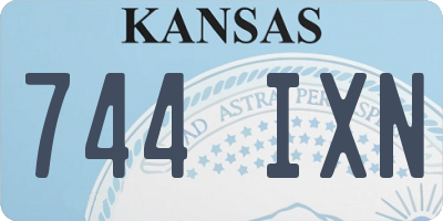 KS license plate 744IXN