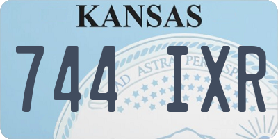 KS license plate 744IXR
