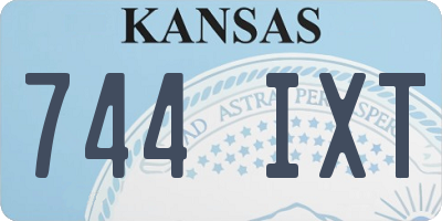 KS license plate 744IXT