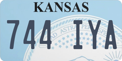 KS license plate 744IYA