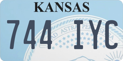 KS license plate 744IYC