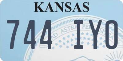 KS license plate 744IYO