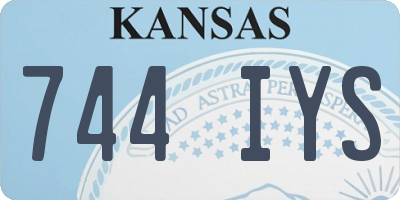 KS license plate 744IYS