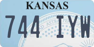 KS license plate 744IYW