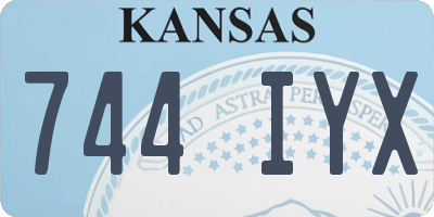 KS license plate 744IYX