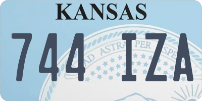 KS license plate 744IZA