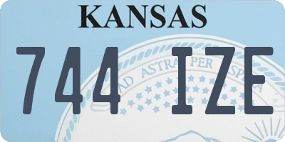 KS license plate 744IZE