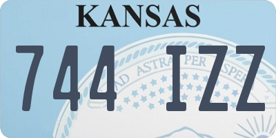KS license plate 744IZZ
