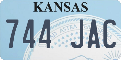 KS license plate 744JAC