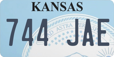 KS license plate 744JAE
