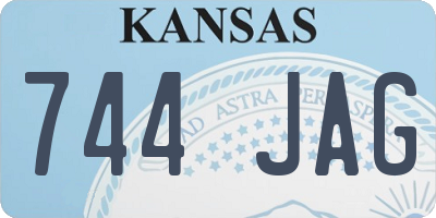 KS license plate 744JAG