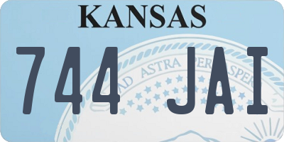 KS license plate 744JAI
