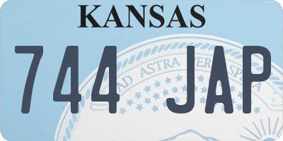KS license plate 744JAP