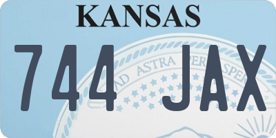 KS license plate 744JAX