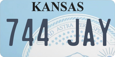 KS license plate 744JAY