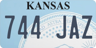 KS license plate 744JAZ