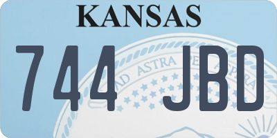 KS license plate 744JBD