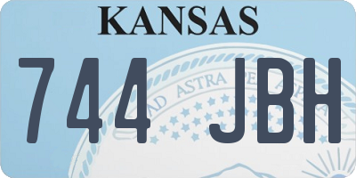 KS license plate 744JBH