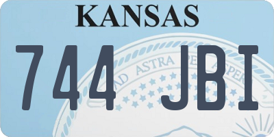 KS license plate 744JBI