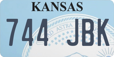 KS license plate 744JBK