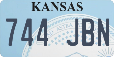 KS license plate 744JBN