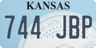 KS license plate 744JBP