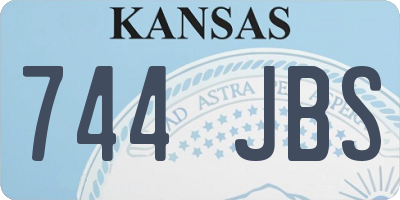 KS license plate 744JBS