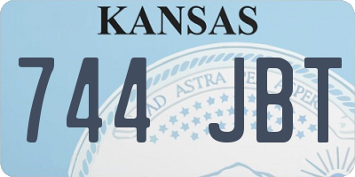 KS license plate 744JBT