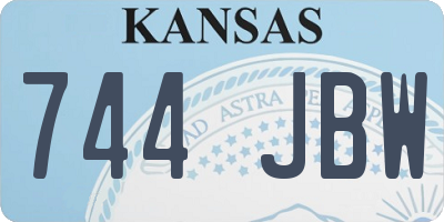 KS license plate 744JBW