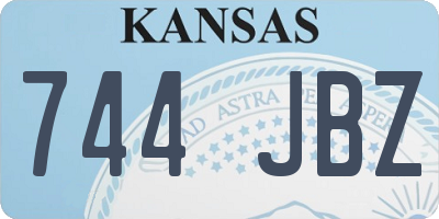 KS license plate 744JBZ