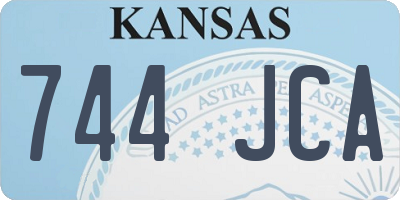 KS license plate 744JCA