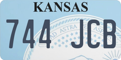 KS license plate 744JCB