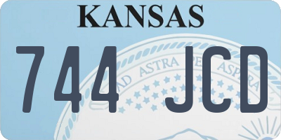 KS license plate 744JCD