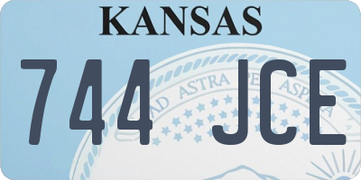 KS license plate 744JCE