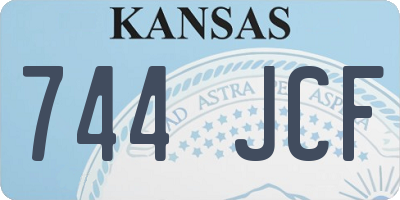 KS license plate 744JCF