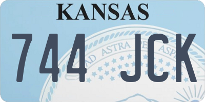 KS license plate 744JCK