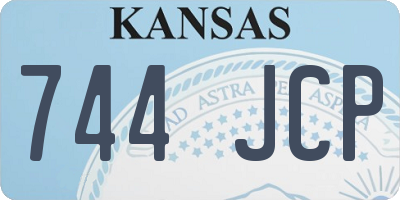 KS license plate 744JCP
