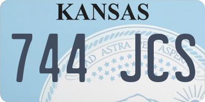 KS license plate 744JCS