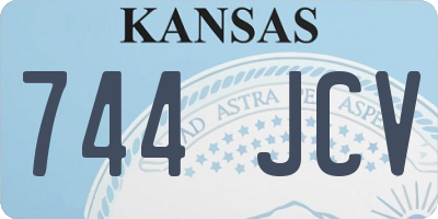 KS license plate 744JCV